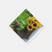 Serviette En Papier Russe Tournesol Cowboy Boot Western Fête des marié (Coin)