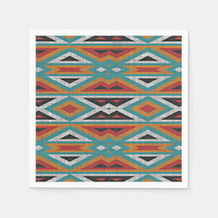 Serviette En Papier Russe Tribe Mosaic Amérindien Motif