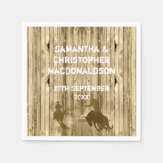 Serviette En Papier Russe western cowboy wild west thème mariage (Devant)