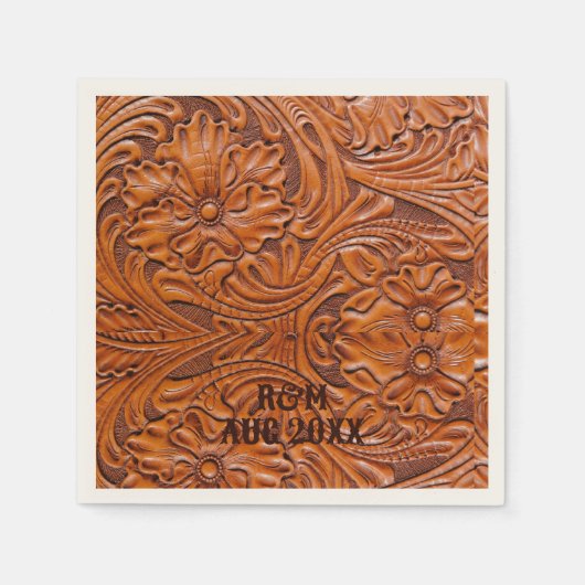 Serviette En Papier Russe western pays cowboy mariage faveur (Devant)