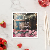 Serviette En Papier Russe Whiskey Whiskey Barrel Mariage (En situation)