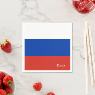 Serviette En Papier Russie & mode de fête du drapeau russe / fans de s