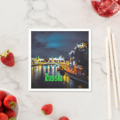 Serviette En Papier Russie ou Fédération de Russie Moscou la nuit (En situation)