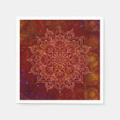 Serviette En Papier Rust Red Mandala Gold Glam (Devant)