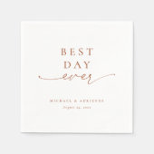 Serviette En Papier Rust Simple Meilleur Jour Jamais Calligraphie Mari (Devant)