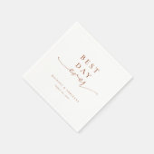 Serviette En Papier Rust Simple Meilleur Jour Jamais Calligraphie Mari (Coin)