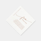 Serviette En Papier Rust Simple Moderne Écriture Fun Facts Mariage (Coin)