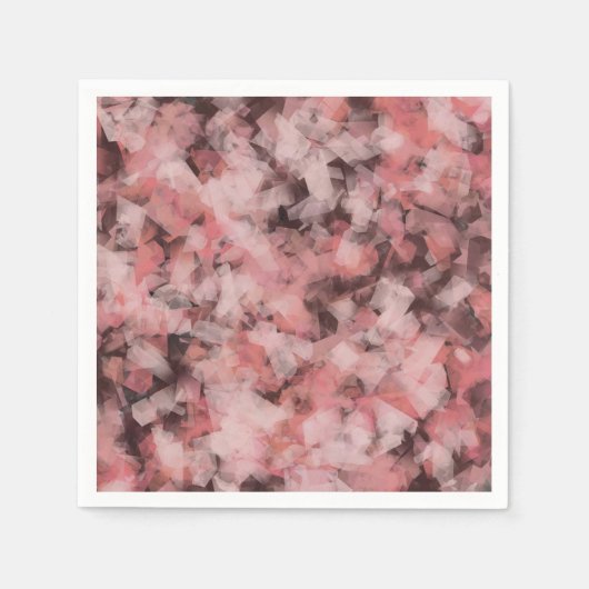 Serviette En Papier Rustic Abstract Modern Contemporary Geometric Art (Devant)