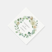 Serviette En Papier Rustic Airical Botanical Neutral Floral Mariage (Coin)