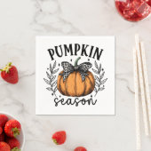 Serviette En Papier Rustic Automne Citrouille (En situation)