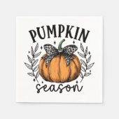 Serviette En Papier Rustic Automne Citrouille (Devant)