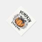 Serviette En Papier Rustic Automne Citrouille (Coin)