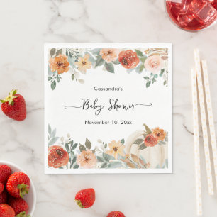 Serviette En Papier Rustic Automne Citrouille Baby shower
