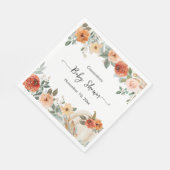 Serviette En Papier Rustic Automne Citrouille Baby shower (Coin)