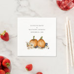 Serviette En Papier Rustic Automne Citrouille Botanique Automne Mariag<br><div class="desc">Chute En Amour Citrouille Botanique Automne Mariage Serviettes. Tous les textes sont pré-arrangés pour que vous personnalisiez facilement et rapidement avec vos propres détails.</div>