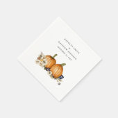 Serviette En Papier Rustic Automne Citrouille Botanique Automne Mariag (Coin)