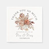 Serviette En Papier Rustic Automne Florals Nouveau M. Mme Merci (Devant)