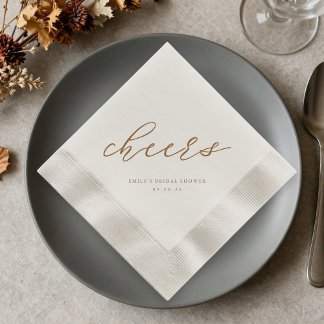 Serviette En Papier Rustic Autumn Floral Fall in Love Bridal Shower