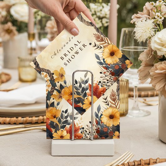Serviette En Papier Rustic Autumn Meadow Bridal Shower