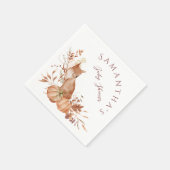 Serviette En Papier Rustic Autumn Woodland Fox Pumpkin Party (Coin)