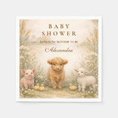 Serviette En Papier Rustic Barnyard Meadow Baby Shower (Devant)