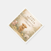 Serviette En Papier Rustic Barnyard Meadow Baby Shower (Coin)