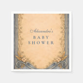 Serviette En Papier Rustic Blue Jeans Baby Shower (Devant)