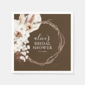Serviette En Papier Rustic Boho Botanical Bridal Shower (Devant)
