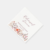 Serviette En Papier Rustic Boho Widlflowers Rehearsal Dinner Wedding (Coin)
