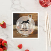 Serviette En Papier Rustic Bourbon Derby Horse Racing (En situation)