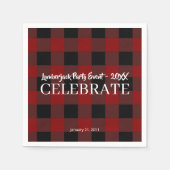 Serviette En Papier Rustic Buffalo Plaid Customisé Celebrate Event (Devant)