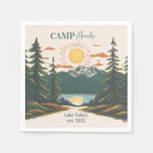 Serviette En Papier Rustic Camp Weekend Retraite Bachelorette (Devant)