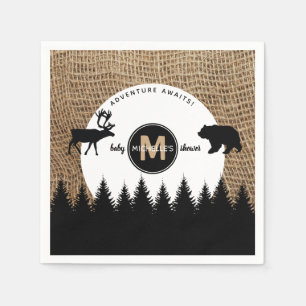 Serviette En Papier Rustic Camping Extérieur Aventure