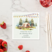 Serviette En Papier Rustic Camping fête d'anniversaire (En situation)