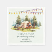 Serviette En Papier Rustic Camping fête d'anniversaire (Devant)