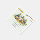Serviette En Papier Rustic Camping fête d'anniversaire (Coin)