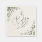 Serviette En Papier Rustic Chic Muted Green New Adventures Paper (Devant)