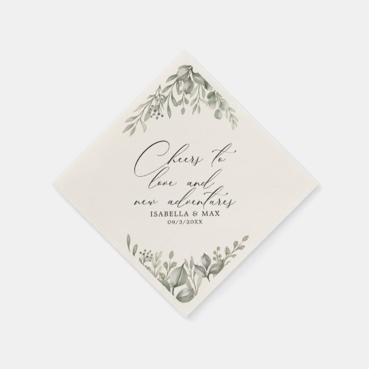 Serviette En Papier Rustic Chic Muted Green New Adventures Paper (Coin)
