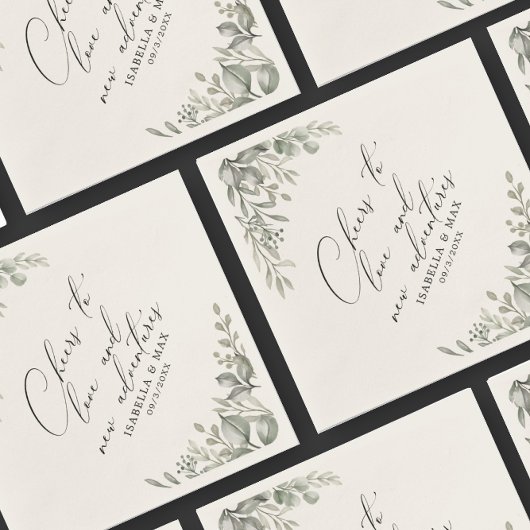 Serviette En Papier Rustic Chic Muted Green New Adventures Paper