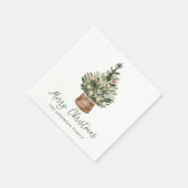 Serviette En Papier Rustic Christmas Tree Ornaments Neutral Holiday (Coin)