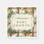 Serviette En Papier Rustic Citrus Strawberry Baby Shower (Devant)