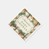 Serviette En Papier Rustic Citrus Strawberry Baby Shower (Coin)