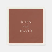 Serviette En Papier Rustic Copper Editorial Modern Wedding (Devant)