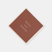 Serviette En Papier Rustic Copper Editorial Modern Wedding (Coin)