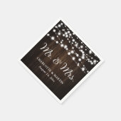 Serviette En Papier Rustic Country M. et Mme Mariage Napkins (Coin)