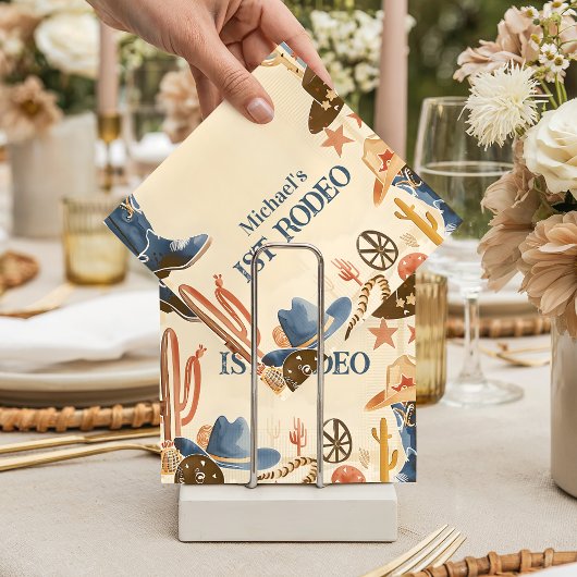 Serviette En Papier Rustic Cowboy Boots 1st Birthday