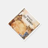 Serviette En Papier Rustic Cowboy Rodeo 1st Birthday Style (Coin)