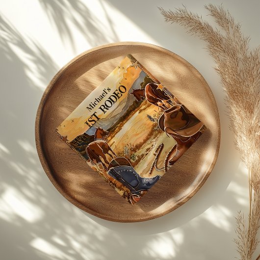 Serviette En Papier Rustic Cowboy Rodeo 1st Birthday Theme