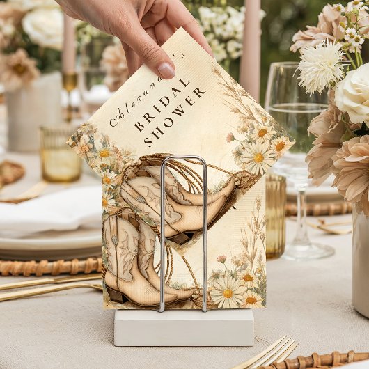 Serviette En Papier Rustic Cowgirl Daisy Bridal Shower