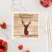 Serviette En Papier Rustic Deer Hunter Thème 40e fête d'anniversaire (En situation)